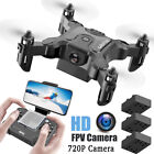 Mini Drone Selfie Wifi Fpv Dual Hd Camera Foldable Arm Rc Quadcopter Toy Us New