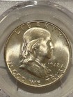 1948 P Franklin Silver Half Dollar Pcgs Ms65 Fbl