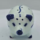 Delft Blue Ceramic Pig Salt Shaker Windmill Floral Hand Painted White Cobalt