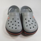 Crocs Crocband Clogs Slippers Men s 9 Unisex Women s 11 Gray Blue Orange Auburn