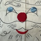 Vintage Mcm 1960s Apron Santa Christmas Handmade Embroidered Face Holiday