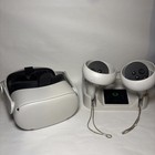 Meta Oculus Quest 2 White Standalone Vr Headset With Controllers   Charging Dock