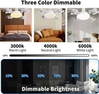 50cm Drone Ceiling Fan Led Light   E27 B22 Remote Dimmable 3 Color Quiet Fan
