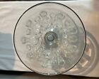 Clear Glass Frog Flower Compote W 18 Holes - 10  In Diameter   8  Tall