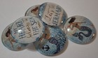 Set Of 6 Glass Dome Refrigerator Mermaid Magnets Ocean Sea        