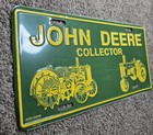 John Deere Collector License Plate Green Yellow Tractor Graphics