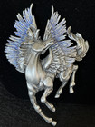 Jj Pegasus Brooch Winged Horse Greek Mythology Purple Pewter Gold Vtg Jonetta