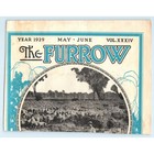 Vintage 1929 John Deere Mower Ad The Furrow Magazine Cover Page Antique Farm Art