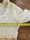 Vintage 1970 s Floral Lace Praire Dress Boho Cottagecore Peasant Women s M
