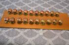 11 Pairs Of Vintage Brass Round Art Deco Door Knobs With 11 Sets Of Russets
