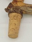 Vintage Hand Carved Wood Wine Bottle Stopper Topper Man s Face Tree Branch
