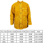 Leather Welding Work Jacket Flame-resistant Welder Leather Clothing Split Orange