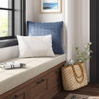 Oversized Woven Washed Windowpane Square Throw Pillow Blue - Threshold 