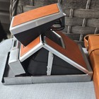 Polaroid Sx-70 Land Camera Folding Instant Film Camera Brown W  Case