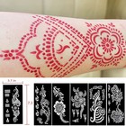 18-sheet Henna Tattoo Stencils For Hands - Glitter Temporary Tattoo    