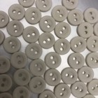 Vintage White Round 2-hole Button With Depressed Center 11mm Lot Of 13   144 D80