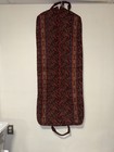 Vintage Vera Bradley Red Paisley Garment Bag Travel Set With Cosmetic Case