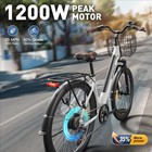 26  Electric Bike For Adults  1200w Mountain Ebike  28mph Electric City Bicycle
