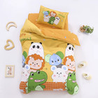 3pcs set Cartoon Cotton Bedding Set Crib Linen Kit Kindergarten Bed Sheet Pillow