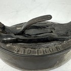 Vintage Mrs potts Cast Iron Sad Iron Double Point With A Detachable Wood Handle