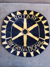 Very Rare  Vintage Rotary International 24  Round Rug - Great Condition  
