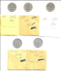 France Coin -lotof 5 Different Coins -  cns 4142 