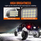 12 Pods Pure White Led Rock Lights Car Truck 6000k Underbody Underglow Light Kit