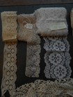 Vintage Lot Of Lace Trim - Used For Dollmaking Or Repair accent Vintage Clothing