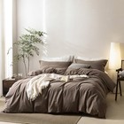 Linen Feel Light King  104  X 90   Light Chocolate Brown no Comforter 
