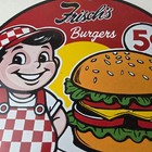 Vintage Big Boy Sign - 5 Cent Frisch s Fast Food Porcelain Gas Pump Sign