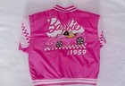 Mattel Barbie Malibu Bomber Jacket Pink Girls Size Medium M 7 8   Long Sleeves
