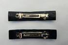 Fused Small Pair florentine Dichroic Glass Genuine French Hair Barrettes