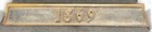 Antique Hammered Cast Iron Fireplace Hearth Plaque Mantel Decor Embossed 1869