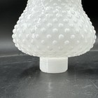 Vintage White Milk Glass Hobnail Hurricane Oil Light Lamp Shade Chimney Globe 