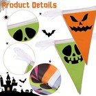164 Feet Halloween Pennant Banner Purple  Black  Orange  White  Blue  Green 