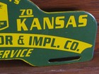 Porcelain John Deere License Plate Topper
