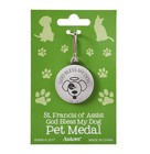St  Francis Pet Medal - God Bless My Dog- 1 Inch  b3668 