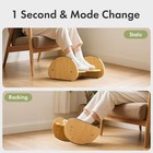 Bamboo Foot Rest For Under Desk At Work  2-in-1 Reversible Rocking Footrest A   