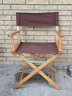 Vintage 60s-70 s Mid Century Modern Directors Commanders Folding Chair Brown 