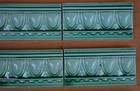 Alfred Meakin -  Antique Art Nouveau Majolica Border Tile C1900  green-blue 