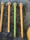 Vintage Wooden Textile Mill Thread Spools Antique Bobbin Reel Lot Of 14