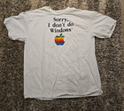 Vintage 1980s  sorry  I Don t Do Windows  Apple Cropped T-shirt In White