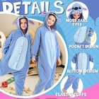 Kids Animal 1 Pc Cosplay Pajama Costume 2 Pockets  Button Front  Zipper Backside