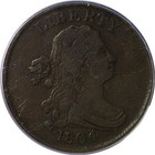 1804 1 2c Draped Bust Half Cent Pcgs Vf-30