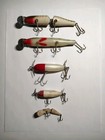 Lot Of 5 Vintage Creek Chub Plastic Fishing Lures - Pikie  Injured Minnow   More