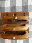 Rare Antique vintage Wood Geared Loom Textile Shuttle From R g  Pratt Co  Htf