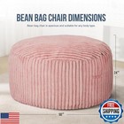 5ft Bean Bag Chairs For Adults Large Beanbag Chair With Stripe Plush Cover Bi