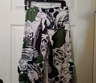 Vintage 80 s Graphic Pop Art Flare Pants Retro Comic Funky Love Size Large