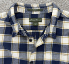 Eddie Bauer Relaxed Fit Flannel Shirt Mens Size 2xl Blue White Plaid 100  Cotton