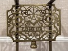 Antique Wrought Iron   Brass Hanging Sliding Cooking Trivet    comfort    